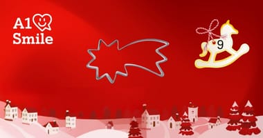 Türchen 9:
Für Ihre Weihnachtsbäckerei: Im A1 Shop können Sie sich ab dem 22. Dezember Ihren exklusiven Keksausstecher abholen.