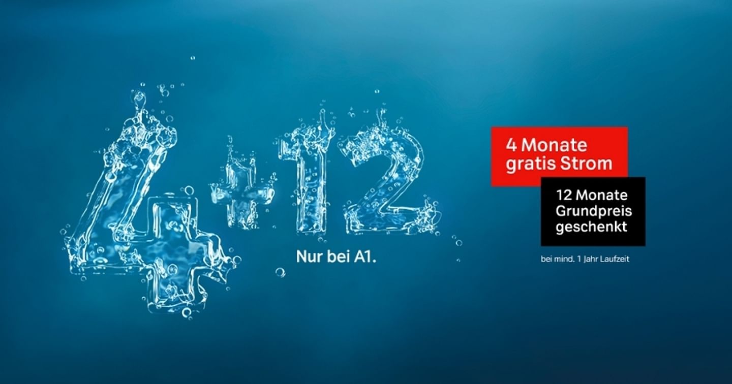4 Monate GRATIS-Strom¹ und 12 Monate Grundgebühr geschenkt²